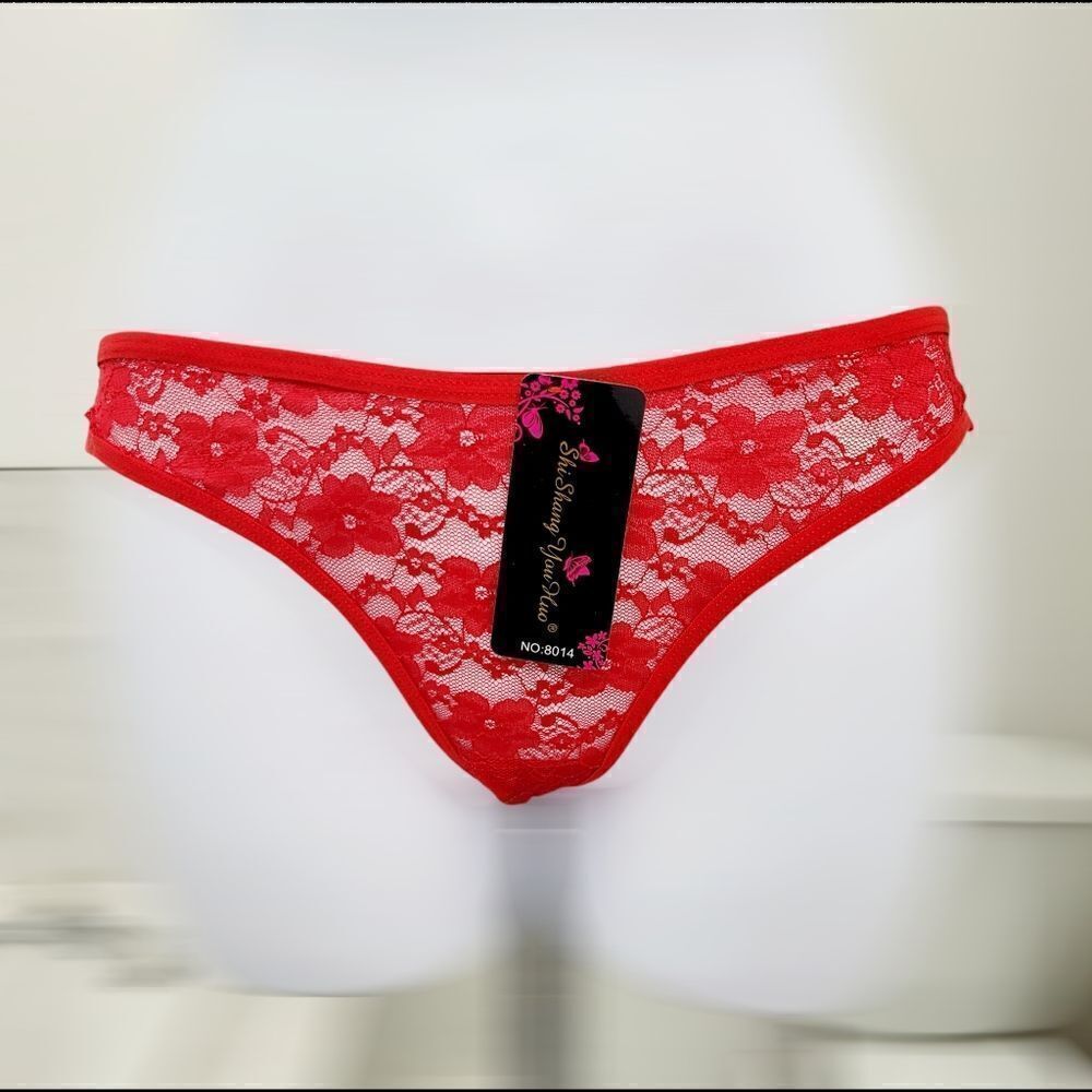 2/$20 Brand New Red Lace G String T-Back Panties Underwear One Size